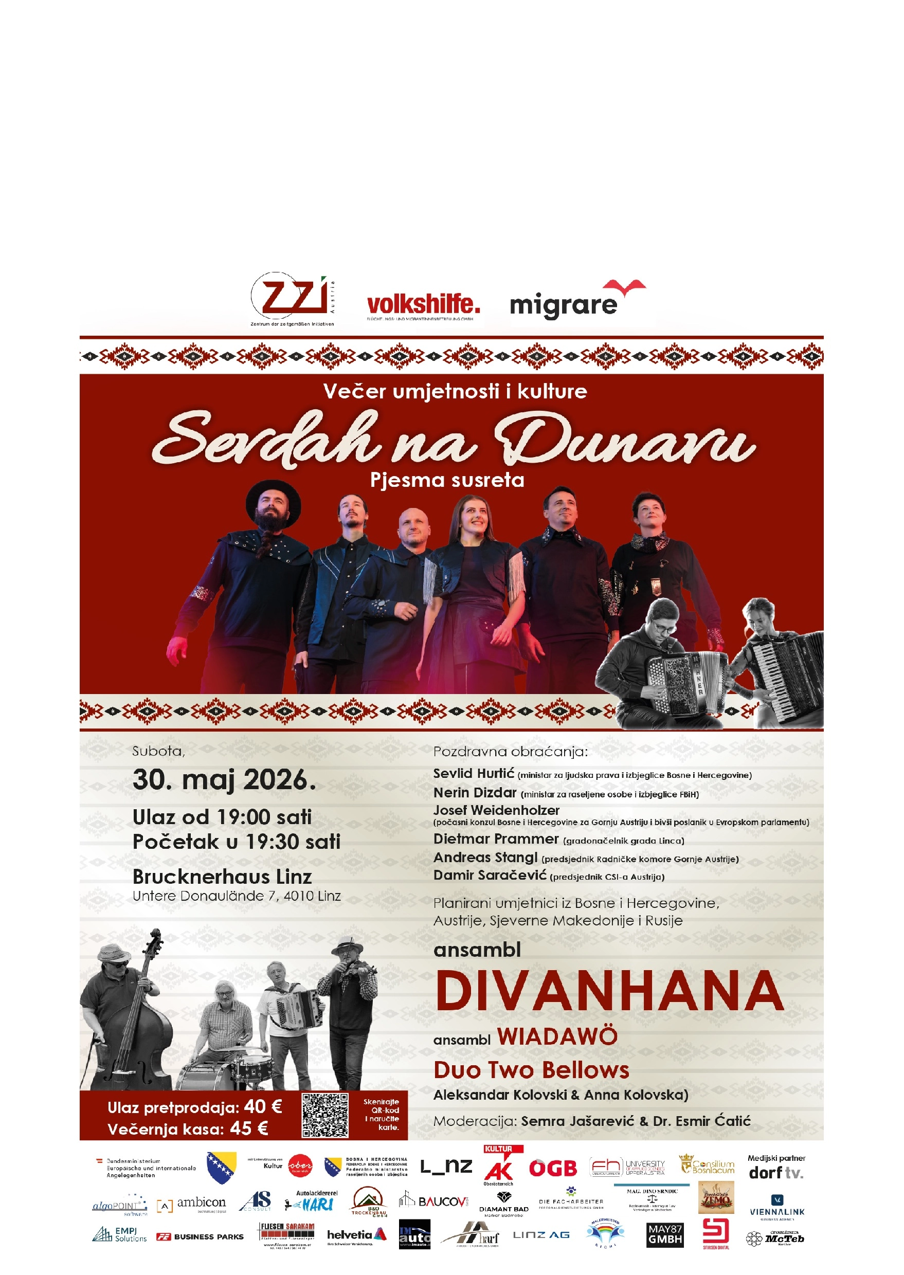 Veče muzike, susreta i kulture „Sevdah na Dunavu – Pjesma susreta“